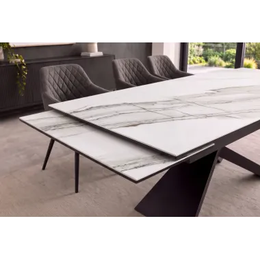 Invicta Stół do jadalni EUPHORIA ceramika Carrara oro optyka marmuru 180-220-260cm / 49619