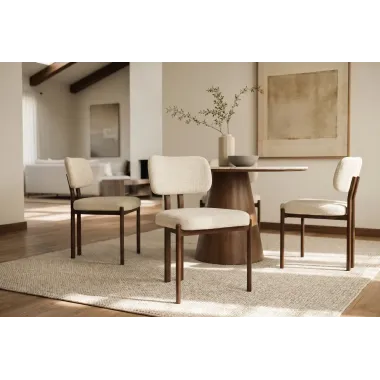 Invicta Krzesło BELLANO kremowy szenil 56 x 81 x 56cm / 48529