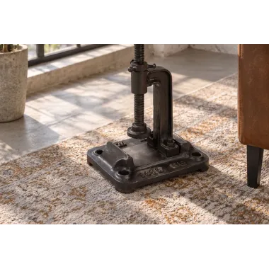 Invicta Stolik pomocniczy ENGINEER z regulacją wysokości mango Ø 30 x 42-56 x 30cm / 41405