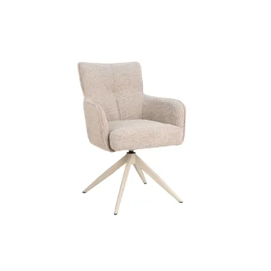 Invicta Krzesło obrotowe LUGANO 360° z podłokietnikami taupe chenille 60 x 88 x 65cm / 49327