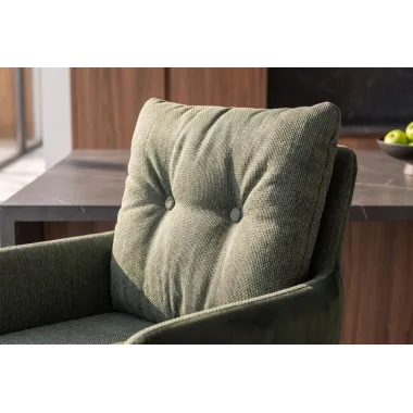 Invicta Hoker barowy BIG GEORGE 360° z podłokietnikami zielony aksamit  54 x 110 x 59cm / 49478