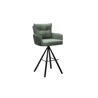 Invicta Hoker barowy BIG GEORGE 360° z podłokietnikami zielony aksamit  54 x 110 x 59cm / 49478