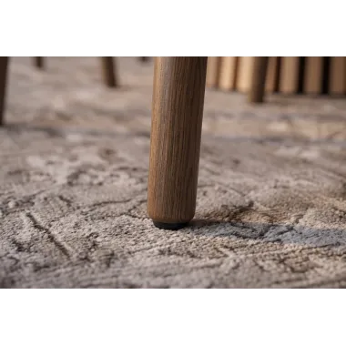 Invicta Krzesło VALHALLA WOOD tkanina strukturalna beżowa / 48921