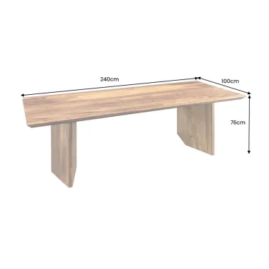 Invicta Stół do jadalni DIAMOND sheesham 240 x 76 x 100cm / 48823