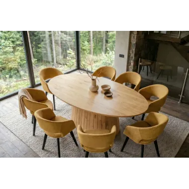 Invicta Stół do jadalni ART DECO oval mango 220 x 77 x 110cm / 47608