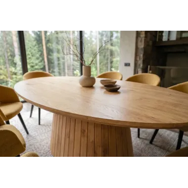 Invicta Stół do jadalni ART DECO oval mango 220 x 77 x 110cm / 47608