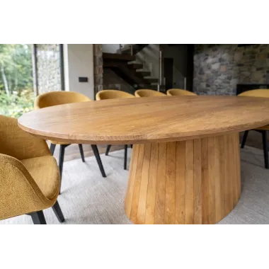 Invicta Stół do jadalni ART DECO oval mango 220 x 77 x 110cm / 47608
