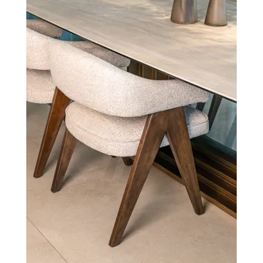 Stół do jadalni MAXFIELD ceramiczny beż 300 x 75 x 120cm / 215508