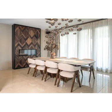 Stół do jadalni MAXFIELD ceramiczny beż 230 x 75 x 100cm / 215509