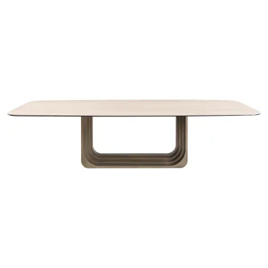 Stół do jadalni MAXFIELD ceramiczny beż 230 x 75 x 100cm / 215509