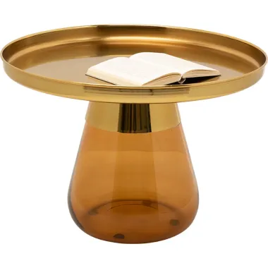 Kare Stolik BOTTIGLIA GOLD AMBER bursztynowo złoty Ø 60 x 42cm / 71851
