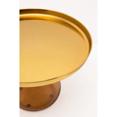 Kare Stolik BOTTIGLIA GOLD AMBER bursztynowo złoty Ø 60 x 42cm / 71851