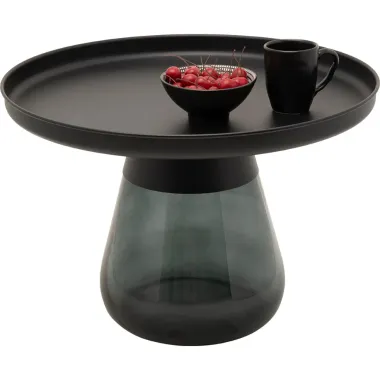 Kare Stolik BOTTIGLIA BLACK SMOKE czarny dymiony Ø 60 x 43cm / 87470