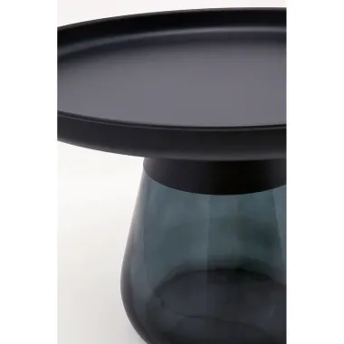 Kare Stolik BOTTIGLIA BLACK SMOKE czarny dymiony Ø 60 x 43cm / 87470