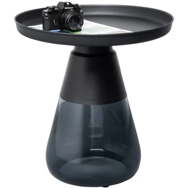 Kare Stolik BOTTIGLIA BLACK SMOKE czarny dymiony Ø 60 x 43cm / 87470