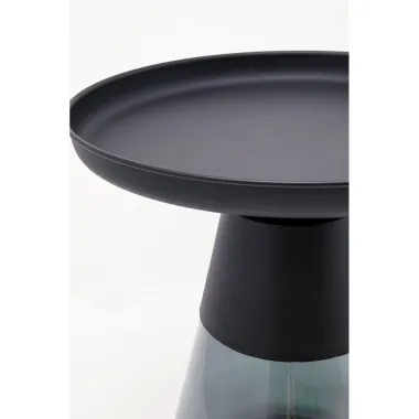 Kare Stolik BOTTIGLIA BLACK SMOKE czarny dymiony Ø 60 x 43cm / 87470