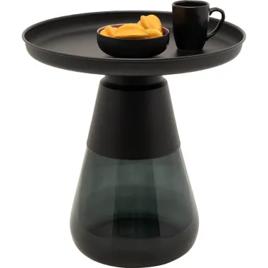 Kare Stolik BOTTIGLIA BLACK SMOKE czarny dymiony Ø 60 x 43cm / 87470