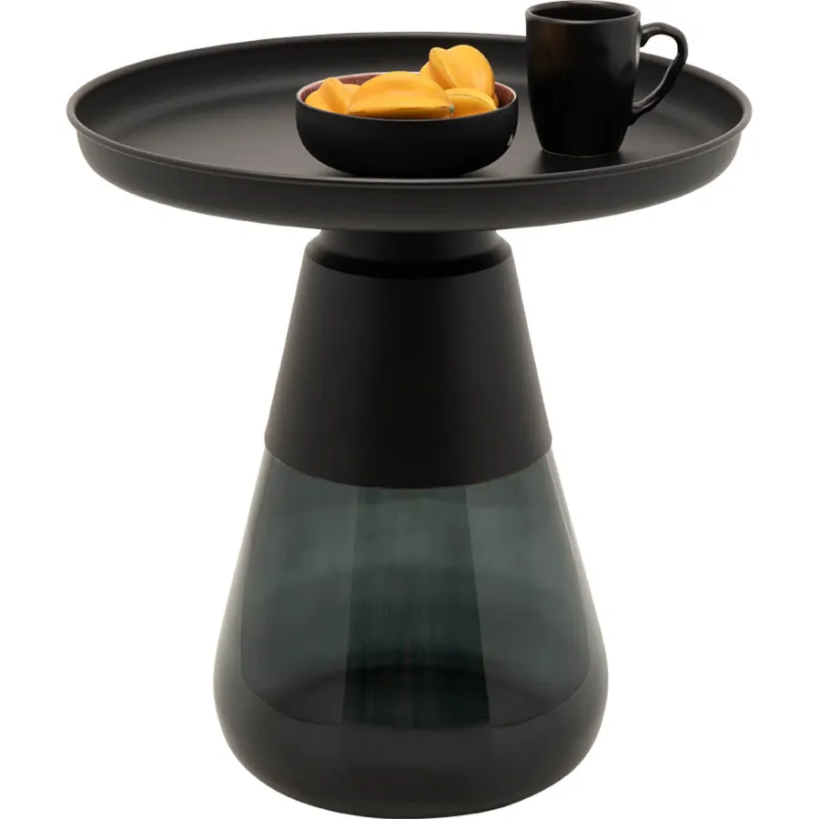 Kare Stolik BOTTIGLIA BLACK SMOKE czarny dymiony Ø 60 x 43cm / 87470
