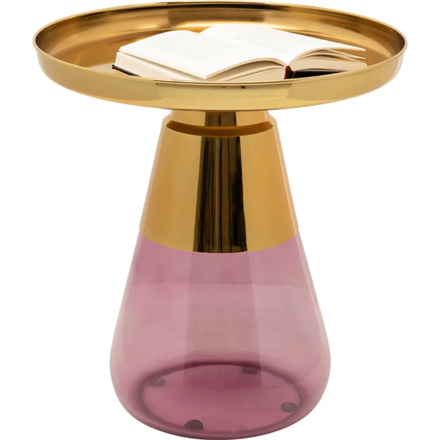 Kare Stolik BOTTIGLIA GOLD PURPLE  Ø 50 x 52cm / 71853