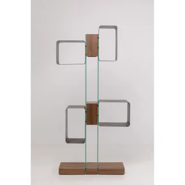 Kare Regał PABLO fornir orzechowy 99 × 200 x 30cm / 72057