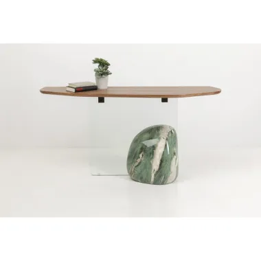 Kare Konsola PABLO GREEN fornir orzechowy 150 x 75 x 45cm / 72054