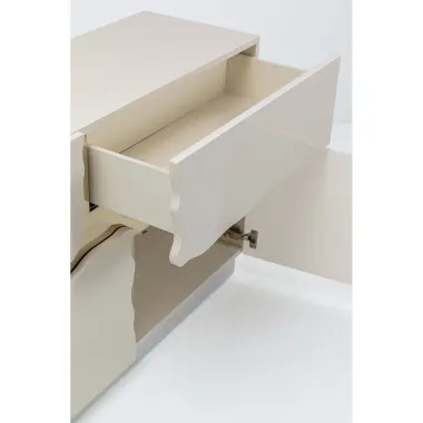 Kare Komoda CREPA biała ze złotymi zdobieniami MDF 180 x 75 x 40cm / 71900