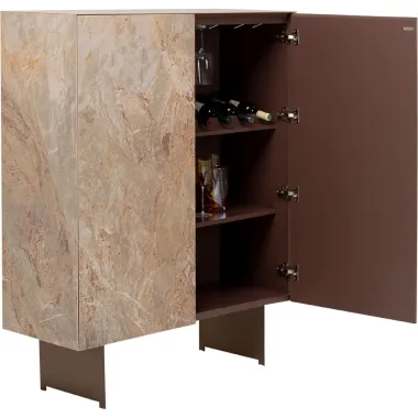 Kare Komoda Barek FERNANDO ceramiczne fronty 4 drzwiowa 115 x 142 x 42cm / 71892