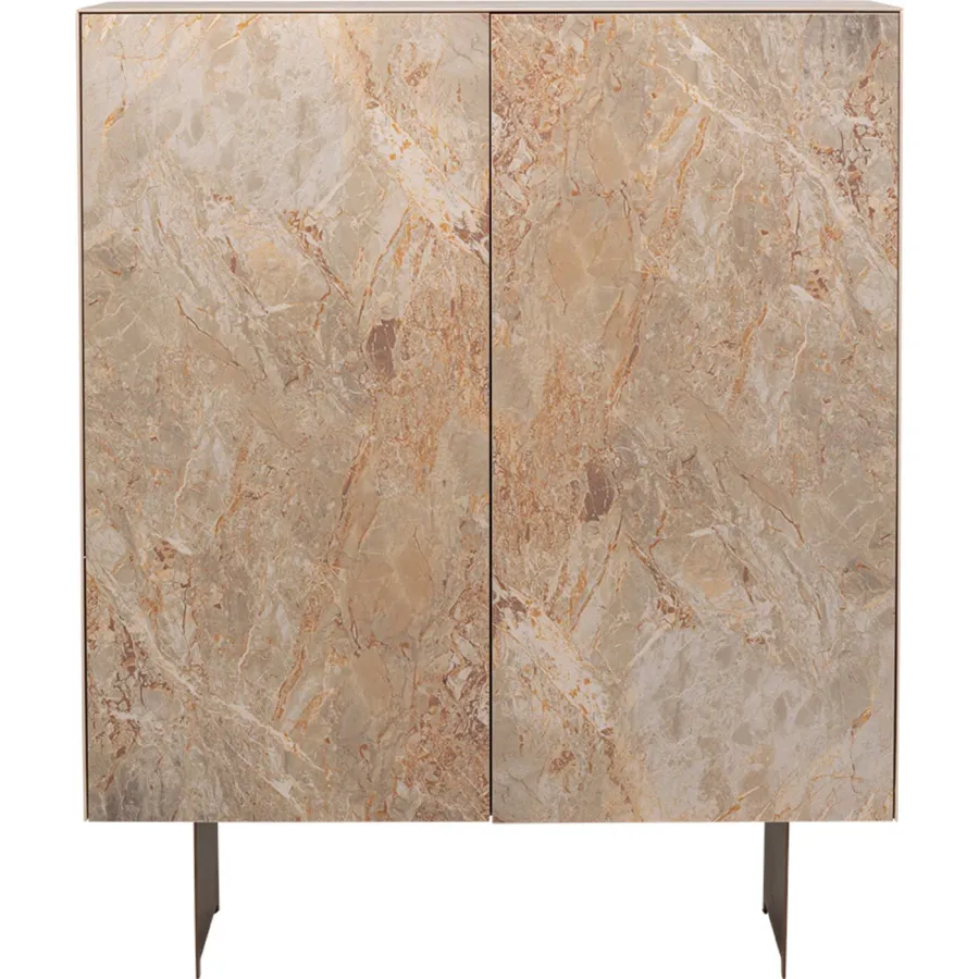 Kare Komoda Barek FERNANDO ceramiczne fronty 4 drzwiowa 115 x 142 x 42cm / 71892