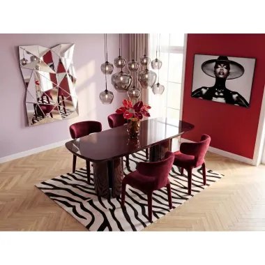 Kare Stół do jadalni BLACK CHERRY 200 x 76 x 90cm / 71910