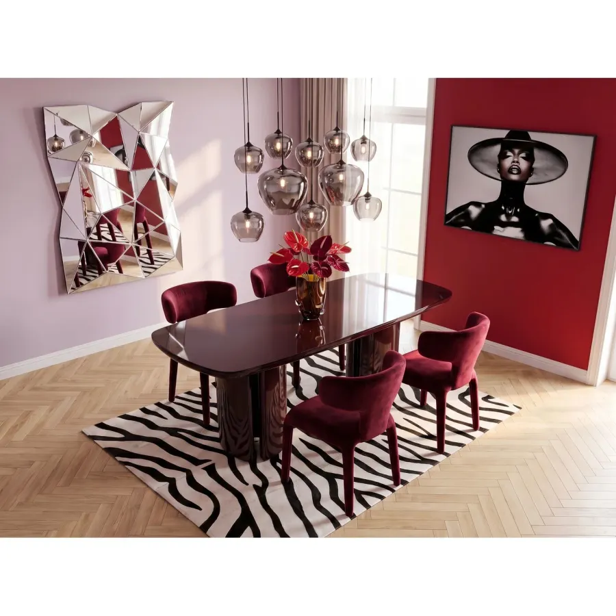 Kare Stół do jadalni BLACK CHERRY 200 x 76 x 90cm / 71910