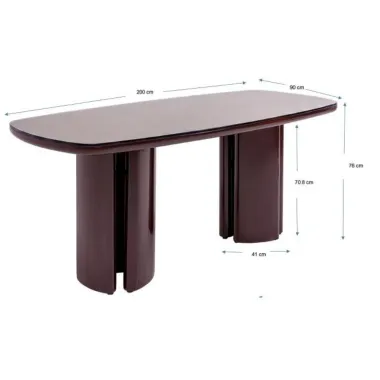 Kare Stół do jadalni BLACK CHERRY 200 x 76 x 90cm / 71910