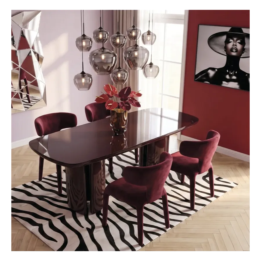 Kare Stół do jadalni BLACK CHERRY 180 x 76 x 90cm / 71911