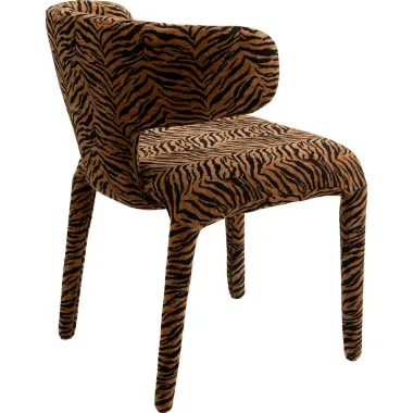 Kare Krzesło tapicerowane TOBI Tiger brown 58 x 77 x 57cm / 72041