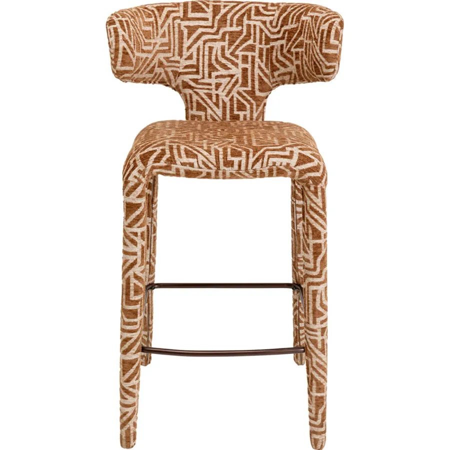 Kare Krzesło barowe TOBI maze brown 57 x 102 x 56cm / 71949