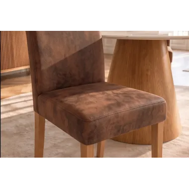 Invicta GENUA Krzesło brązowe whisky microfibre 40cm / 35254
