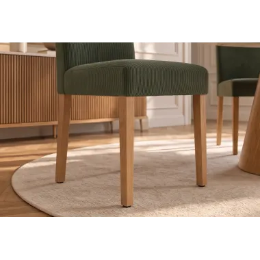 Invicta GENUA Krzesło zielony sztruks 40cm / 49514