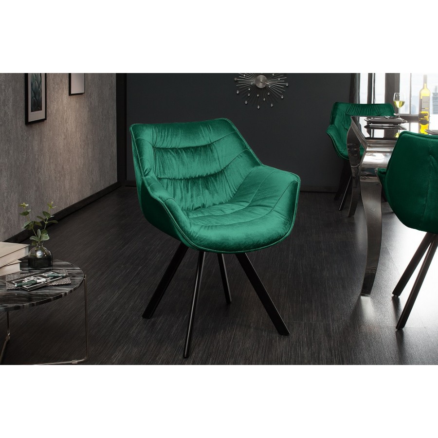 Krzesło DUTCH COMFORT szmaragdowo zielony aksamit / 39475