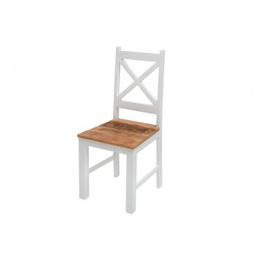 Krzesło białe LONG ISLAND Mango 45cm  / 39779