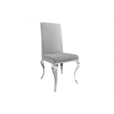 MODERN BAROCK Krzesło oparcie prostokątne, srebrne / 37906