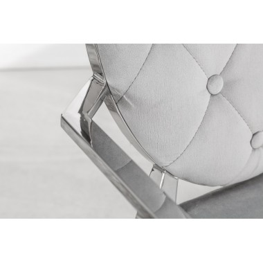Krzesło MODERN BAROCK oparcie okrągłe białe z podłokietnikiem