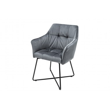 Krzesło z podłokietnikiem LOFT srebrno szare / 38860