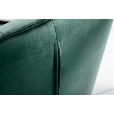 Krzesło z podłokietnikiem LOFT aksamitny zielony / 38862 38861