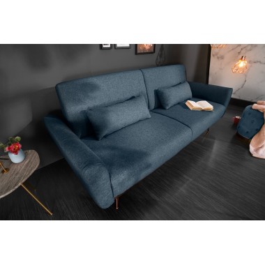 BELLEZZA sofa rozkładana 208 cm niebieska Struktur / 40025