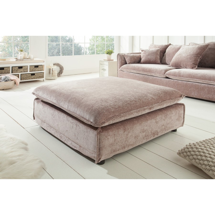 Pufa Heaven  100cm taupe ciemno szara Samt/ 39766