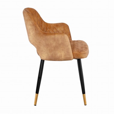 Krzesło Paris Velvet musztardowe / 40573