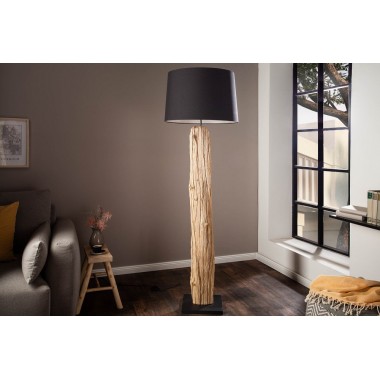 Lampa podłogowa z drewna driftowego Rousilique 175 cm czarna / 17321