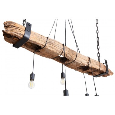 Lampa wisząca Barracuda drewniana belka 152 cm recykling / 40080