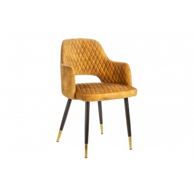 Krzesło Paris Velvet musztardowe / 40573