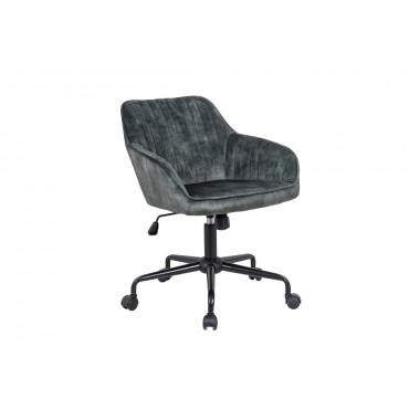 Fotel biurowy  krzesło biurowe z podłokietnikiem TURIN zielony aksamit  40307