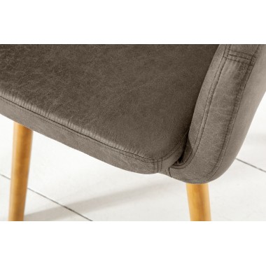 Krzesło Supreme z mikrofibry vintage taupe / 40419